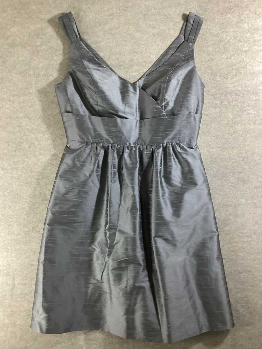 LulaKate Silver Sheen Dress with Subtle Texture size 6